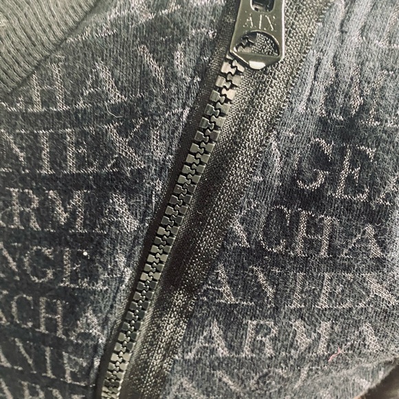 Armani Side Zipper All Over Logo Shirt/Jacket - Picture 9 of 13